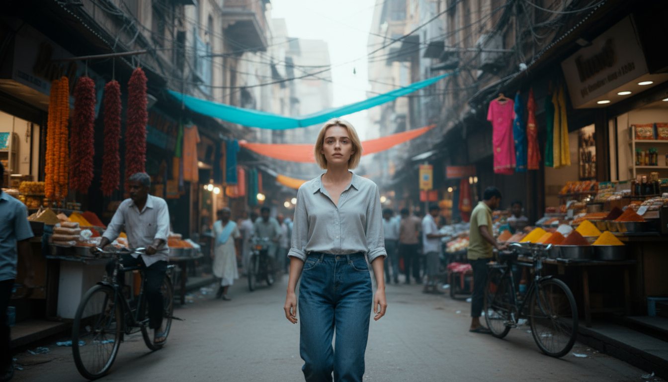 Still from an AI film by Amata Lynner